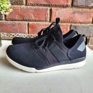 Kuru Pivot Black Knit Orthotic Sporty Sneakers Lace-up Shoes